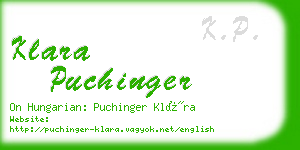 klara puchinger business card